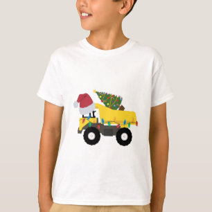 Kerst constructie vrachtwagens t-shirt