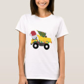 Kerst constructie vrachtwagens t-shirt (Voorkant)
