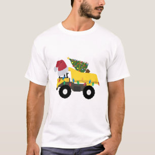 Kerst constructie vrachtwagens t-shirt