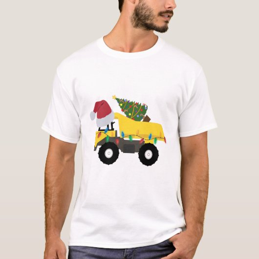 Kerst constructie vrachtwagens t-shirt (Voorkant)