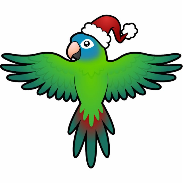 Kerst Conure / Loriket / Parrot Fotobeeldje Ornament (Voorkant)