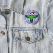 Kerst Conure / Loriket / Parrot Ronde Button 5,7 Cm (In situ)