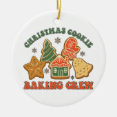 Kerst Cookie Baking crew, Retro Vakantie Cookie Keramisch Ornament (Voorkant)