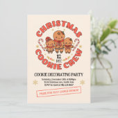 Kerst Cookie Crew Familie Kaart (Staand voorkant)