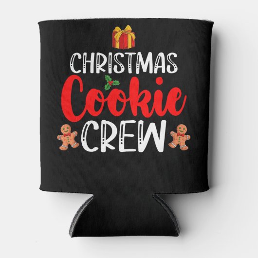 Kerst Cookie Crew Familie Pyjama's Kerstvakantie Blikjeskoeler (Voorkant)