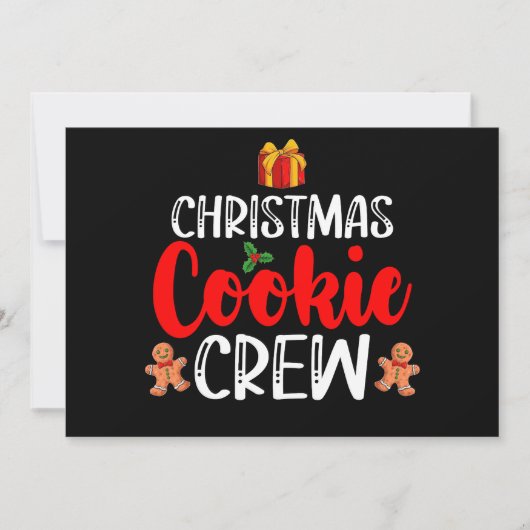 Kerst Cookie Crew Familie Pyjama's Kerstvakantie Kaart (Voorkant)