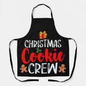 Kerst Cookie Crew Familie Pyjama's Kerstvakantie Schort (Voorkant)