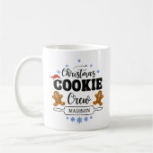 Kerst Cookie Crew Gepersonaliseerde vakantie bakke Koffiemok (Links)