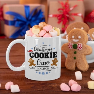 Kerst Cookie Crew Gepersonaliseerde vakantie bakke Koffiemok