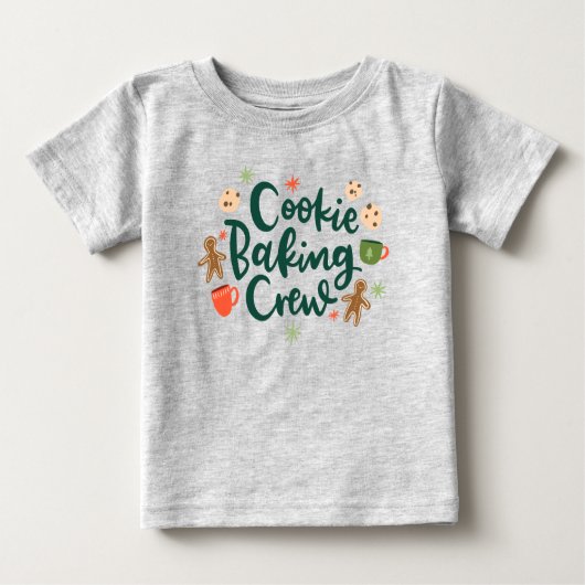 Kerst Cookie Crew Vakantie Bakken T-shirt (Voorkant)