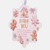 Kerst Cookie decoratie feest dank u foto Ornament Kaart (Links)