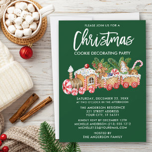 Kerst Cookie Decorating Party Groen Kaart