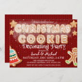 Kerst Cookie Decorating Party Modern Kaart (Voorkant / Achterkant)