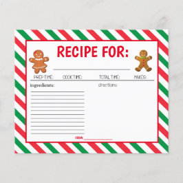 Kerst Cookie Decorating Party recept kaart