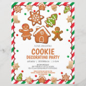 Kerst Cookie Decorating Party Uitnodiging Flyer (Voorkant)
