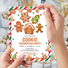 Kerst Cookie Decorating Party Uitnodiging Flyer