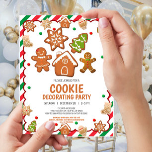 Kerst Cookie Decorating Party Uitnodiging Flyer
