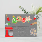 KERST COOKIE DECOREREN FEESTUITNODIGING KAART (Staand voorkant)
