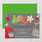 KERST COOKIE DECOREREN FEESTUITNODIGING KAART (Voorkant / Achterkant)
