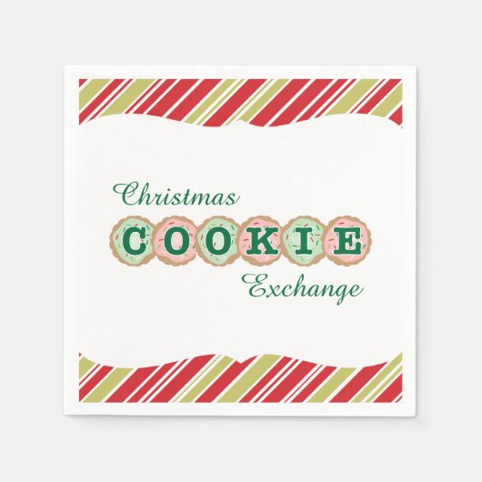 Kerst Cookie Exchange Frosted Cookies Servetten (Voorkant)