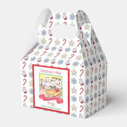 Kerst Cookie Exchange Gepersonaliseerde Box Bedankdoosjes (Achterkant)