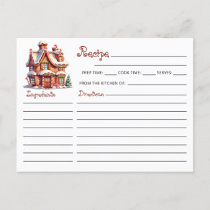 Kerst Cookie Exchange Gingerbread House Recept Briefkaart