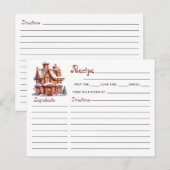 Kerst Cookie Exchange Gingerbread House Recept Briefkaart (Voorkant / Achterkant)