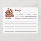 Kerst Cookie Exchange Gingerbread House Recept Briefkaart (Voorkant)