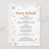 Kerst Cookie Exchange Gouden Sneeuwvlok Party Kaart (Achterkant)