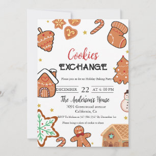 Kerst Cookie Exchange Kerstfeest Kaart