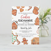 Kerst Cookie Exchange Kerstfeest Kaart (Staand voorkant)