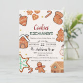 Kerst Cookie Exchange Kerstfeest Kaart (Staand voorkant)