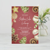 Kerst Cookie Exchange Kerstfeest Kaart (Staand voorkant)