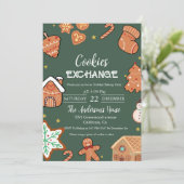 Kerst Cookie Exchange Kerstfeest Kaart (Staand voorkant)
