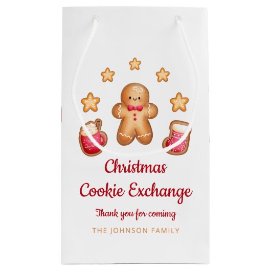 Kerst Cookie Exchange Leuke peperkoek man Klein Cadeauzakje (Achterkant)