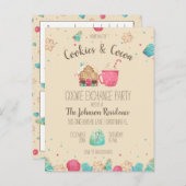 Kerst Cookie Exchange Party Budget Uitnodiging (Voorkant / Achterkant)