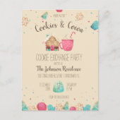 Kerst Cookie Exchange Party Budget Uitnodiging (Voorkant)