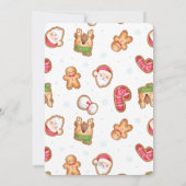 Kerst Cookie Exchange Party Evenement Kaart (Achterkant)