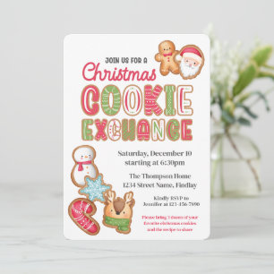 Kerst Cookie Exchange Party Evenement Kaart