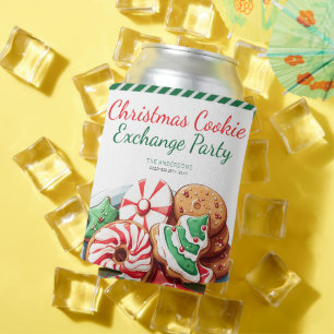 Kerst Cookie Exchange Party Feestelijk Groen Blikjeskoeler