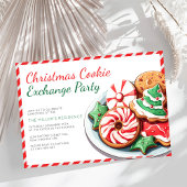 Kerst Cookie Exchange Party Feestelijk Rood Kaart