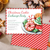 Kerst Cookie Exchange Party Feestelijk Rood Kaart
