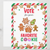 Kerst Cookie Exchange Party Game Cookie Ballot (Voorkant / Achterkant)