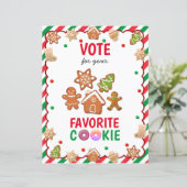 Kerst Cookie Exchange Party Game Cookie Ballot (Staand voorkant)