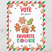 Kerst Cookie Exchange Party Game Cookie Ballot (Voorkant)