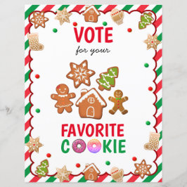 Kerst Cookie Exchange Party Game Cookie Ballot