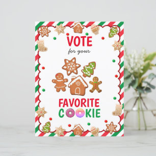 Kerst Cookie Exchange Party Game Cookie Ballot