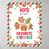 Kerst Cookie Exchange Party Game Cookie Ballot Poster (Voorkant)