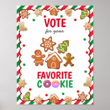Kerst Cookie Exchange Party Game Cookie Ballot