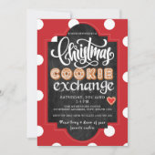 Kerst Cookie Exchange Party Rood Kaart (Voorkant)